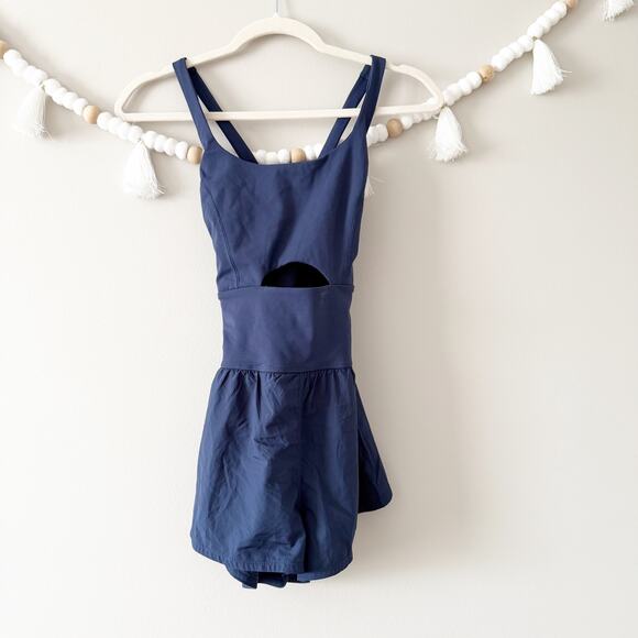 Free People Righteous Runsie Compressive Cutout Slim Fit Supernova Navy Size XS - Picture 9 of 10